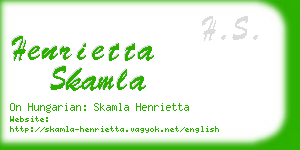 henrietta skamla business card